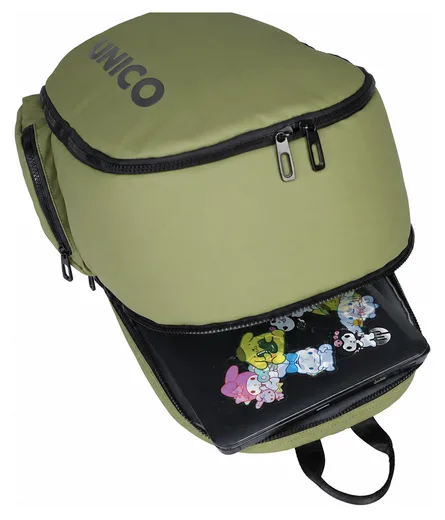 Travel Backpack — Black / Olive — Product view
