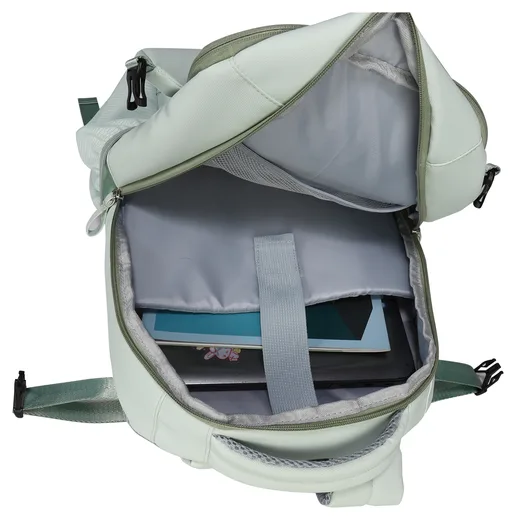 Travel Laptop Backpack — Sage / Blue — Product view