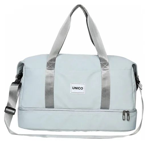 Urban Double-Layer Duffel — Black / Ice Blue