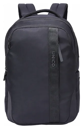 Travel Laptop Backpack — Vertical Webbing — Black front