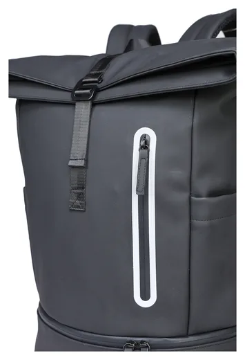 Soft PU Rolltop Backpack — Product view