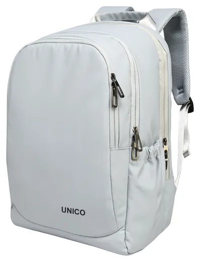 Multi-Compartment Laptop Backpack — Grey / Navy / Black — Product view