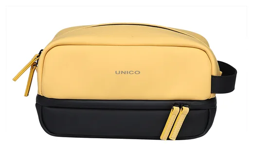 Soft PU Double-Layer Toiletry Bag — Product view