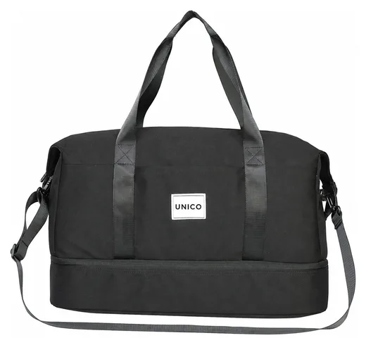 Urban Double-Layer Duffel — Black / Ice Blue — Product view