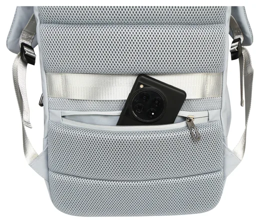 Multi-Compartment Laptop Backpack — Grey / Navy / Black — Product view
