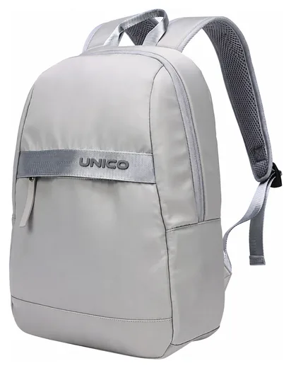 Everyday Laptop Backpack — Horizontal Webbing — Grey angled view