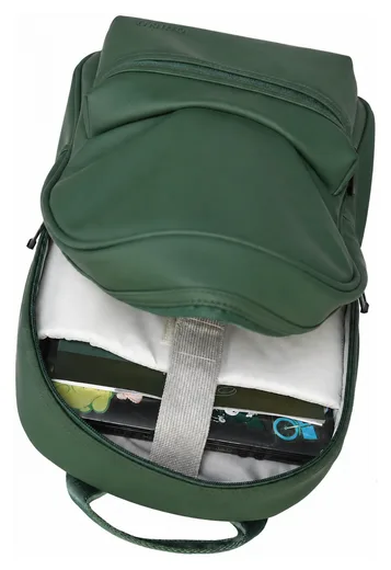 Soft PU Backpack — Black / Green / Ivory — Product view