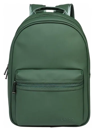 Soft PU Backpack — Black / Green / Ivory