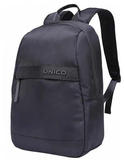 Everyday Laptop Backpack — Horizontal Webbing — Black angled view
