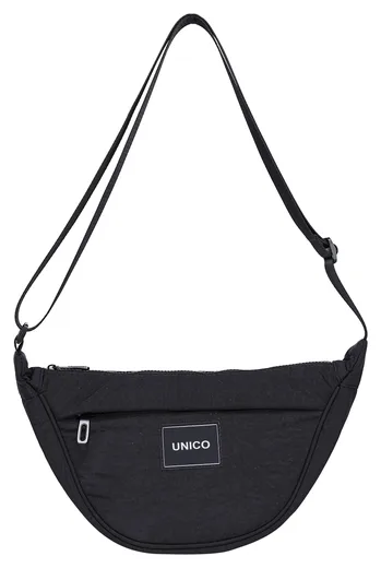 Crescent Crossbody Bag — Black front