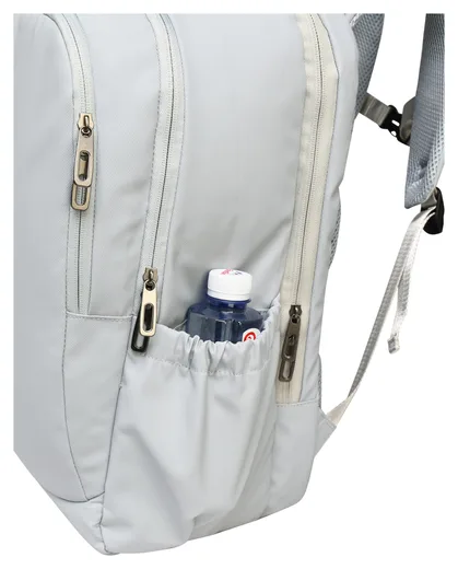 Multi-Compartment Laptop Backpack — Grey / Navy / Black — Product view